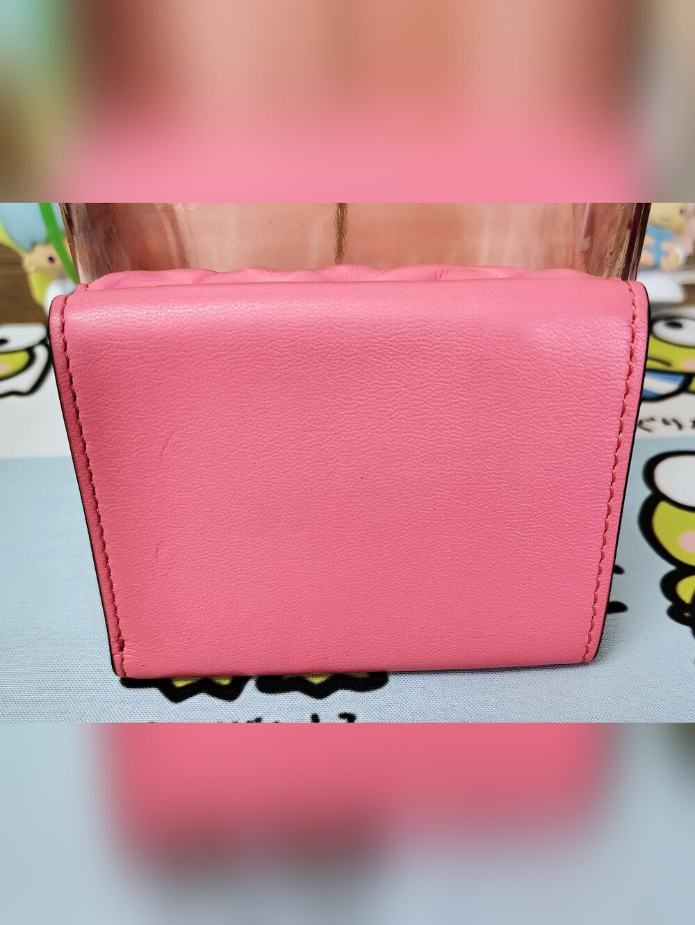EUC Fendi Quilted Compact Wallet - Pink Leather Trifold w/GHW - Picture 3 of 13